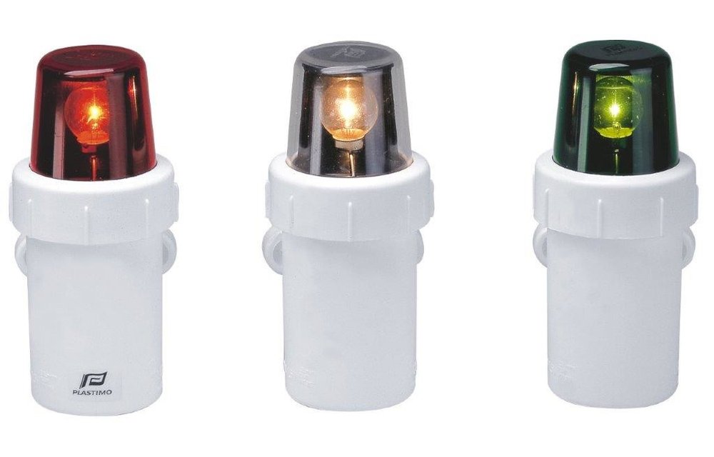 Compacte navigatielamp wit heklicht