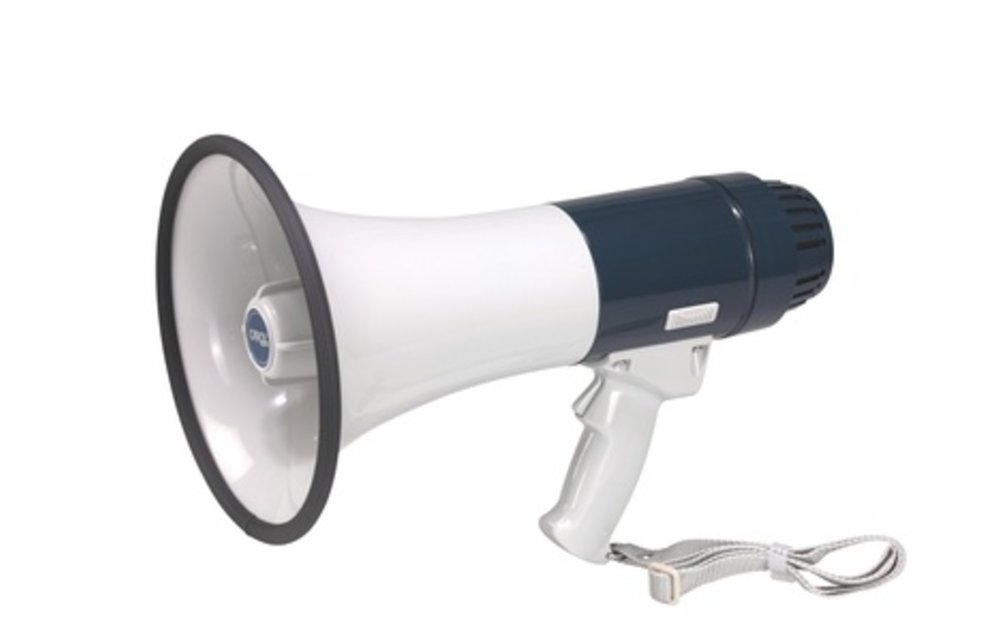 Megafoon met ingebouwde microfoon