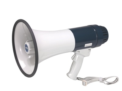 Megafoon met ingebouwde microfoon