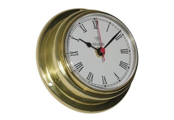 Klok quartz Altitude messing front loaded  Ø125 mm