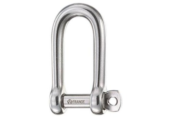 D-sluiting lang zelfborgend RVS 8 mm