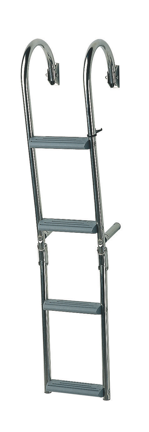 Trap RVS smal 2 vast & 2 klaptreden 180