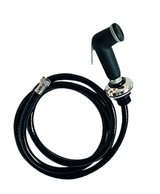 Handdouche met slang zwart