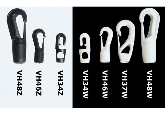 Elastiekhaak nylon 8 mm wit