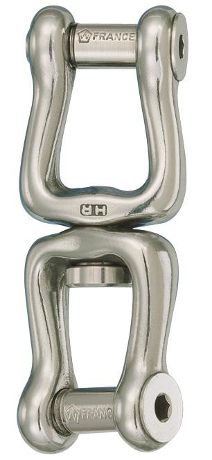 Wartel met dubbele sluiting inbusbout HR RVS 80 mm