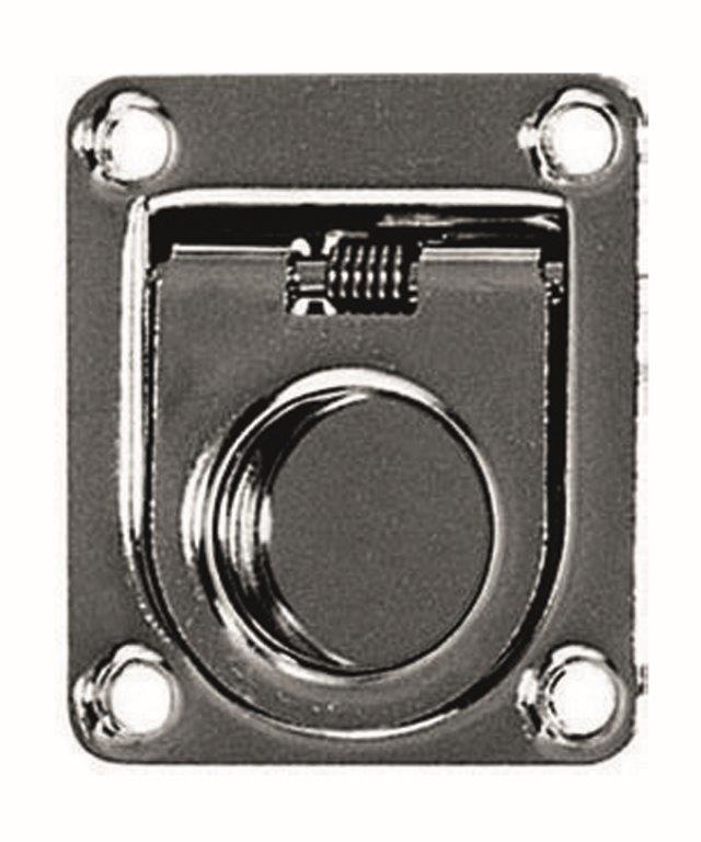 Luikring RVS met veer 44 x 38 mm