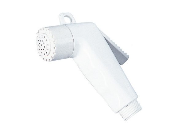 Handdouche kort ABS wit,