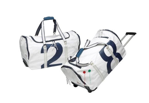 Zeildoek weekendtas op wielen Sea Boy zwart