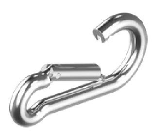 U-rope karabijnhaak standaard | RVS