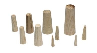 Houten pluggen set van 6 (4 lengtes)