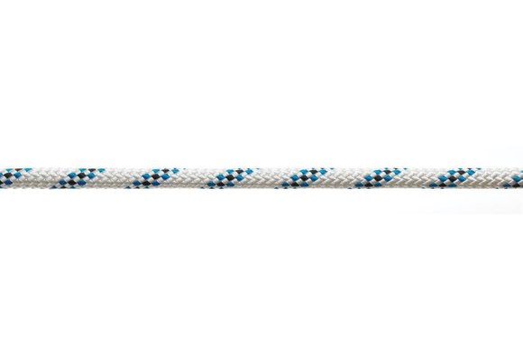 Marlowbraid 6 mm wit/blauw