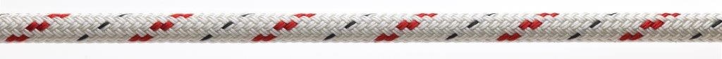 Doublebraid 8 mm wit/rood