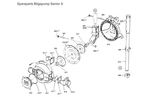 Kleppenset voor handlenspomp Senior