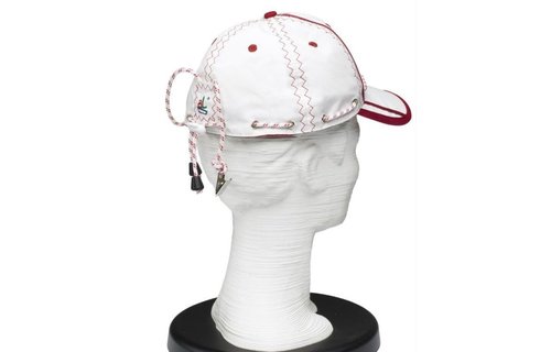 Zeildoek zeilcap met klem Sea Baseballcap rood