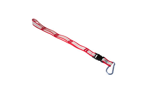 Zeildoek keycord / lanyard Sea Cord 2,5 cm rood