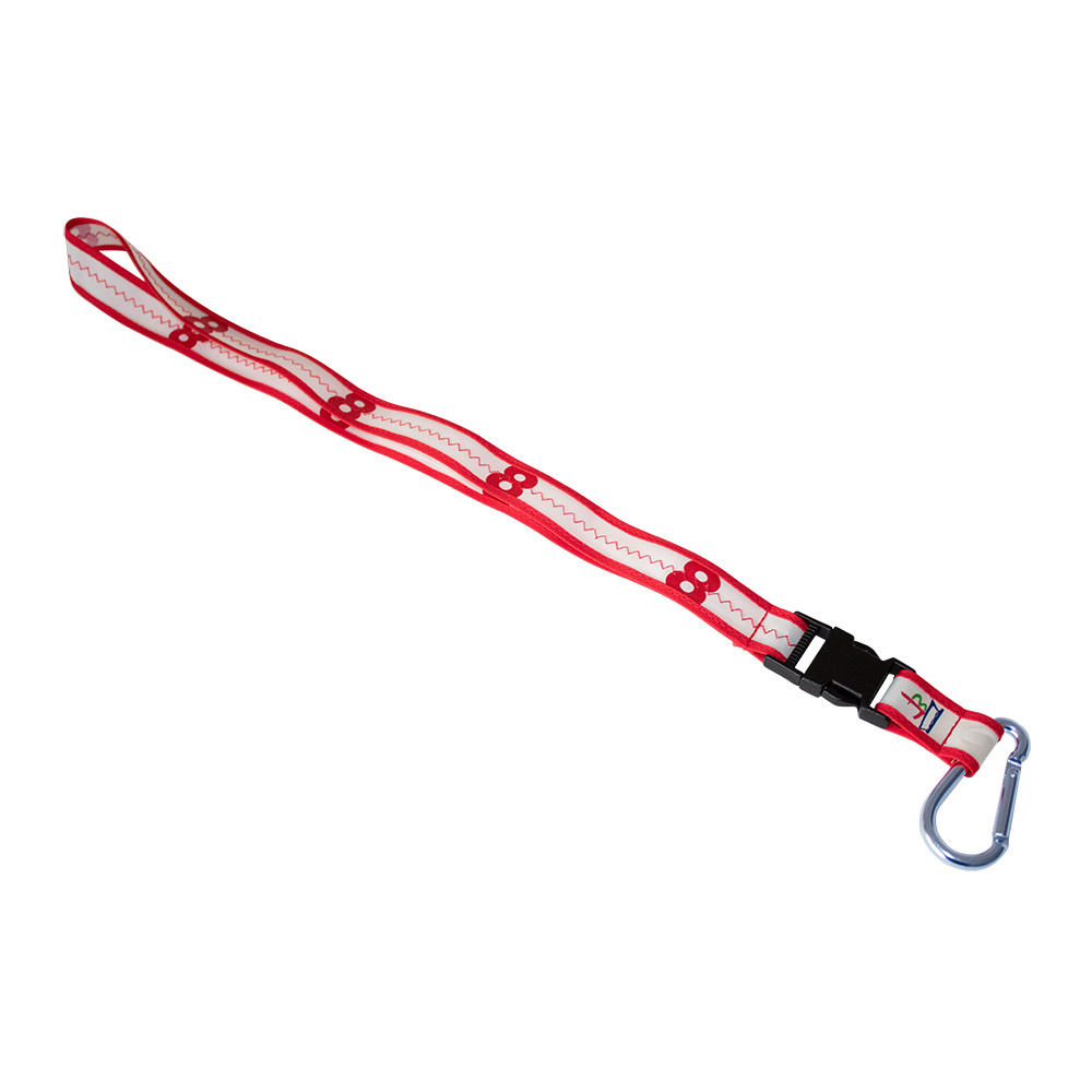 Zeildoek keycord / lanyard Sea Cord 2,5 cm rood