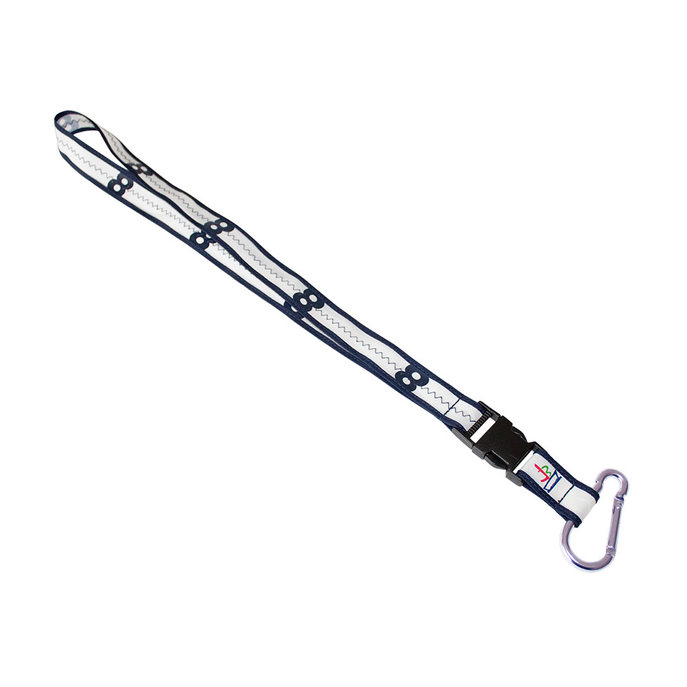 Zeildoek keycord / lanyard Sea Cord 2,5 cm navy