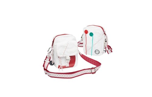 Zeildoek schoudertas compact Sea Pearl rood