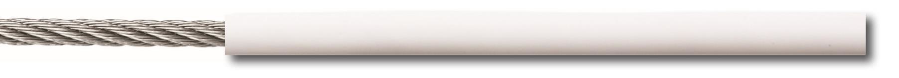 Staaldraad RVS 316, wit PVC 4/6 mm 7x7