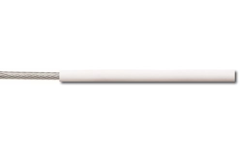 Staaldraad RVS 316, wit PVC 4/6 mm 1x19