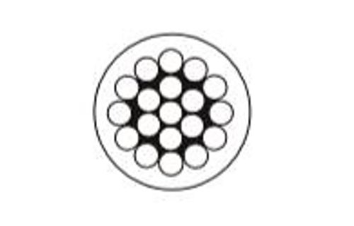 Staaldraad RVS 316, wit PVC 4/6 mm 1x19