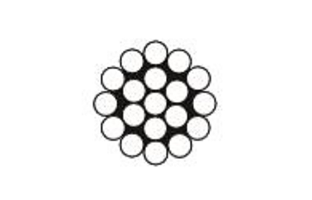 Staaldraad RVS 316, 12 mm 1x19