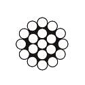 Staaldraad RVS 316, 12 mm 1x19