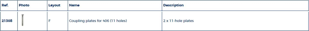 406 Spannerplaten 11-gaats