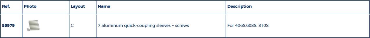 S-serie koppelstukken & schroeven 7 stuks