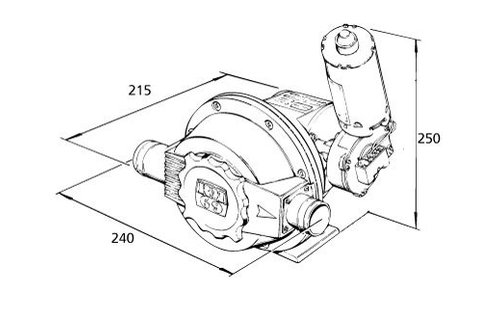 Elektrische lenspomp 12V zwart