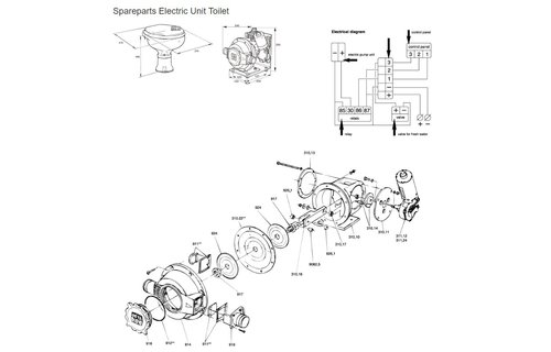 Elektrische lenspomp 12V zwart
