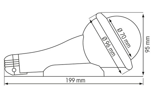 Iris 100 handpeilkompas geel