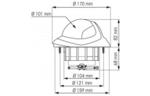 Kompas Olympic 115 wit huis/zwarte roos conisch