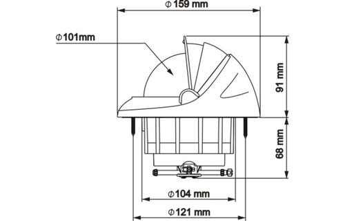 Offshore 115 zwart huis/zwarte roos plat inb