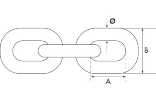 Ankerketting 8 mm in drum/60 mtr