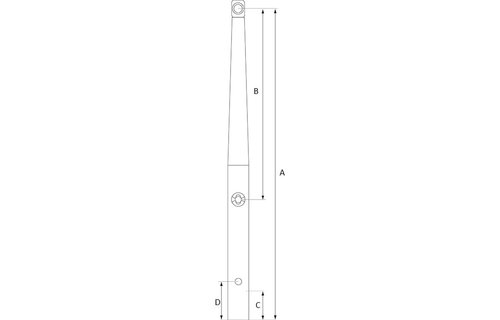 Scepter 45 cm 1 doorvoer