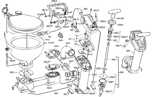 Hendel kunststof wit