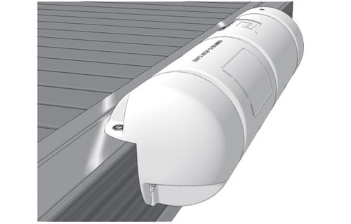 Steigerbumper driekwart rond Ø18 x 40 cm wit