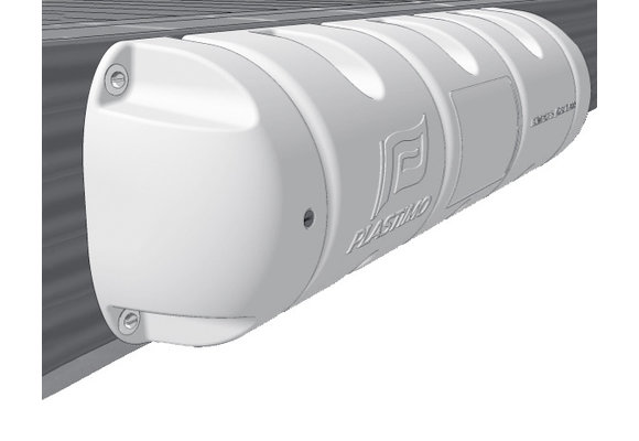 Steigerbumper halfrond Ø25 x 90 cm wit