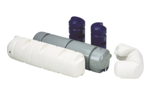 Steigerbumper driekwart rond Ø25 x 90 cm blauw