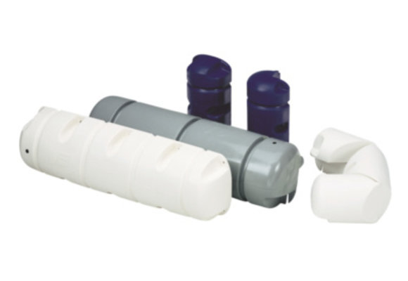 Steigerbumper driekwart rond Ø25 x 90 cm blauw