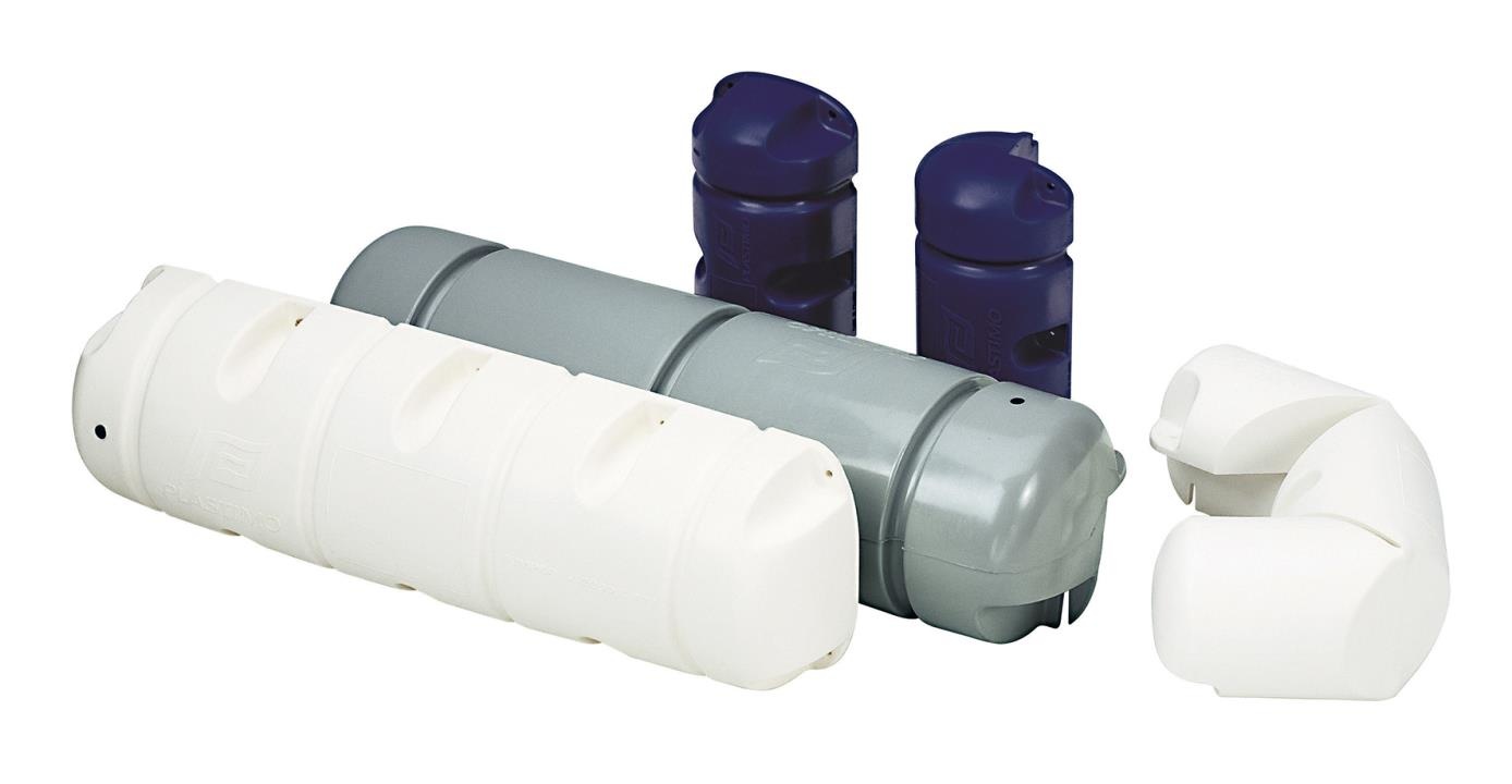 Steigerbumper driekwart rond Ø25 x 90 cm blauw