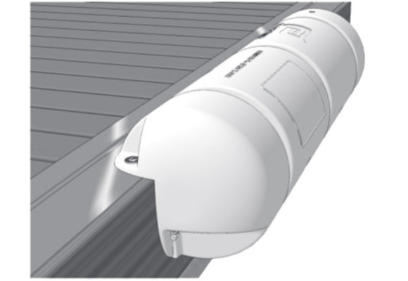 Steigerbumper driekwart rond Ø25 x 90 cm wit