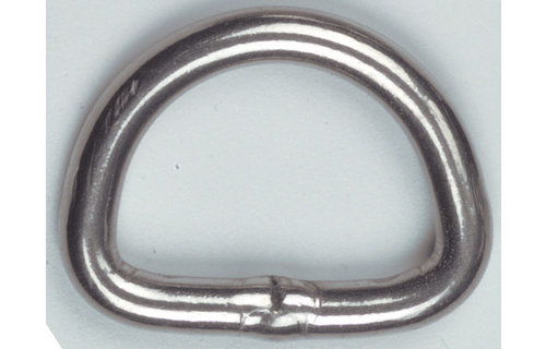 D-Ring RVS gelast 25 x 5 mm