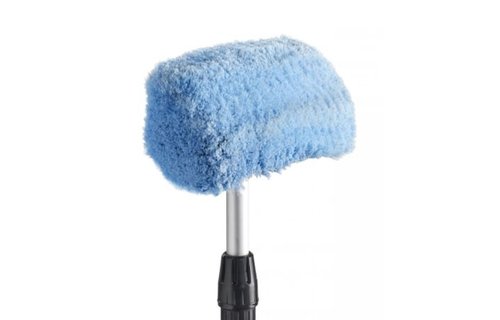 Alu wasborstel met zijharen, uitschuifbaar 125 – 250 cm, met waterdoorlaat