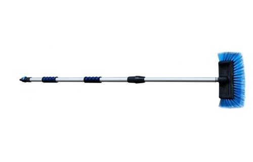 Alu wasborstel met zijharen, uitschuifbaar 125 – 250 cm, met waterdoorlaat