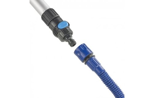 Alu wasborstel met zijharen, uitschuifbaar 125 – 250 cm, met waterdoorlaat