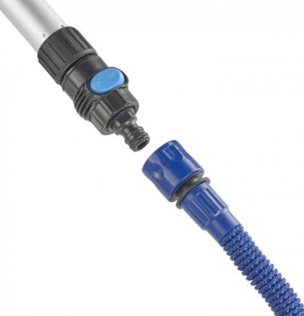 Alu wasborstel met zijharen, uitschuifbaar 125 – 250 cm, met waterdoorlaat