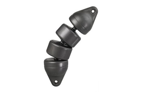 Flexibele fender Ø12 x 48 cm zwart