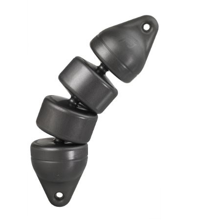 Flexibele fender Ø12 x 48 cm zwart